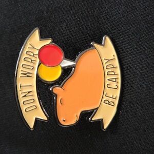 CAPYBARA ENAMEL PIN DON'T WORRY BE CAPPY BALLOONS